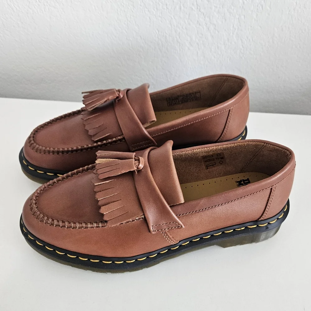 NWOT Dr Martens | Adrian Carrara Leather Tassel Loafer Shoed Mens 10 Womens 11 - Picture 5 of 10
